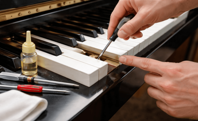 How to Fix a Sticky Key on a Piano